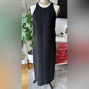 & other stories racer back black midi dress